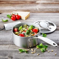 GreenPan Venice Pro Evershine 1.6-Quart Saucepan With Lid -Food Prep Tools Shop 1.5 quart saucepan life 2