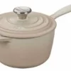 Le Creuset 1.75 Qt. Signature Enameled Cast Iron Saucepan With Stainless Steel Knob | Meringue White -Food Prep Tools Shop 1.75 qt signature saucepan meringue white