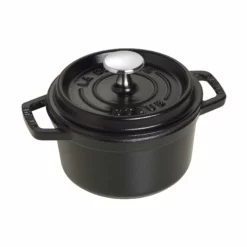 Staub 0.75 Qt. Round Cocotte/Dutch Oven | Matte Black