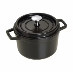 Staub 1.25 Qt. Round Cocotte/Dutch Oven | Matte Black