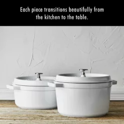 Staub 5.5 Qt. Round Cocotte/Dutch Oven | White 13 Staub 5.5 Qt. Round Cocotte/Dutch Oven | White -Food Prep Tools Shop 1102602 po 001