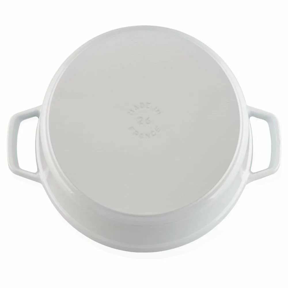 Staub 5.5 Qt. Round Cocotte/Dutch Oven | White 7 Staub 5.5 Qt. Round Cocotte/Dutch Oven | White - Image 5