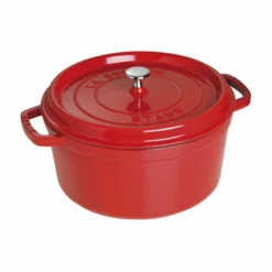 Staub 7 Qt. Round Cocotte/Dutch Oven | Cherry Red