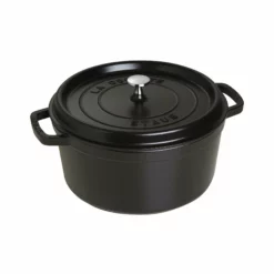Staub 7 Qt. Round Cocotte/Dutch Oven | Matte Black