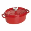 Staub 5.75 Qt. Oval Coq Au Vin Cocotte/Dutch Oven | Cherry Red -Food Prep Tools Shop 1123106 1