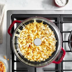 Staub 4 Qt. Round Cocotte/Dutch Oven With Glass Lid | Cherry Red -Food Prep Tools Shop 11412406 ls 01