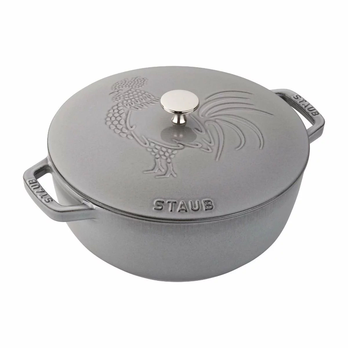 Staub 3.75 Qt. Essential French Oven With Rooster Lid | Graphite Grey 3 Staub 3.75 Qt. Essential French Oven With Rooster Lid | Graphite Grey
