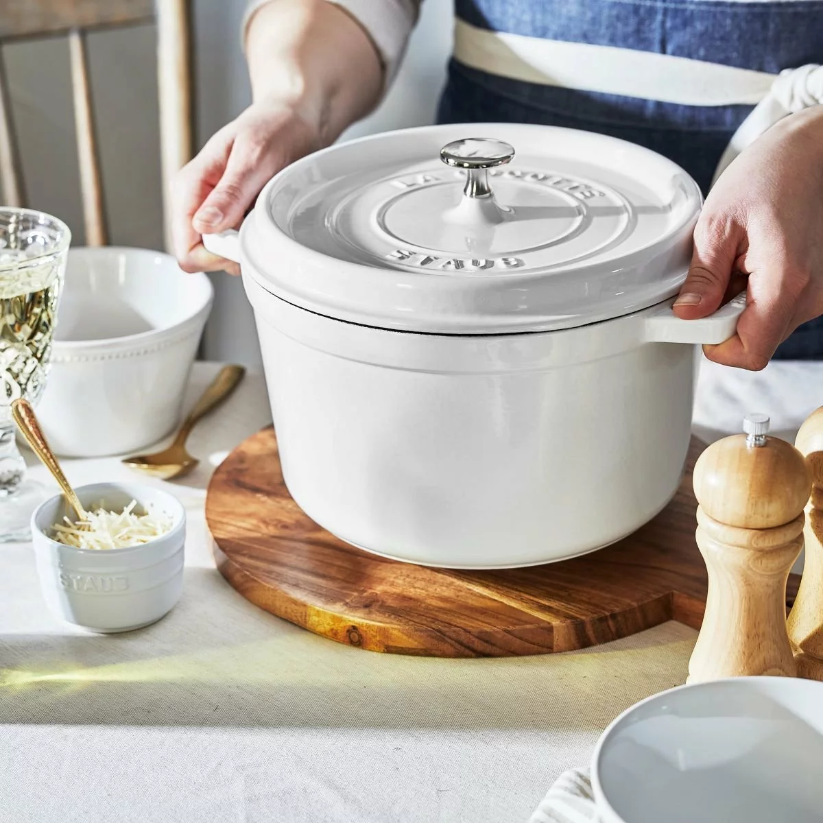 Staub 5 Qt Tall Cocotte | White 4 Staub 5 Qt Tall Cocotte | White - Image 2