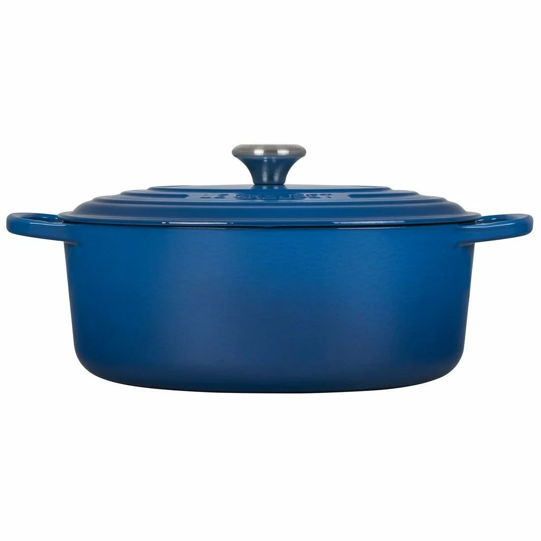 Le Creuset 6.75 Qt. Oval Signature Dutch Oven With Stainless Steel Knob | Marseille Blue 4 Le Creuset 6.75 Qt. Oval Signature Dutch Oven With Stainless Steel Knob | Marseille Blue - Image 2