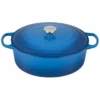 Le Creuset 9.5 Qt. Oval Signature Dutch Oven With Stainless Steel Knob | Marseille Blue -Food Prep Tools Shop 13424scr dd025351ca0c53e