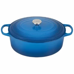Le Creuset 9.5 Qt. Oval Signature Dutch Oven With Stainless Steel Knob | Marseille Blue