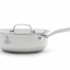 Heritage Steel Cookware Stainless Steel Saucier With Lid | 3 Qt. -Food Prep Tools Shop 14309 3 qt saucepan with lid