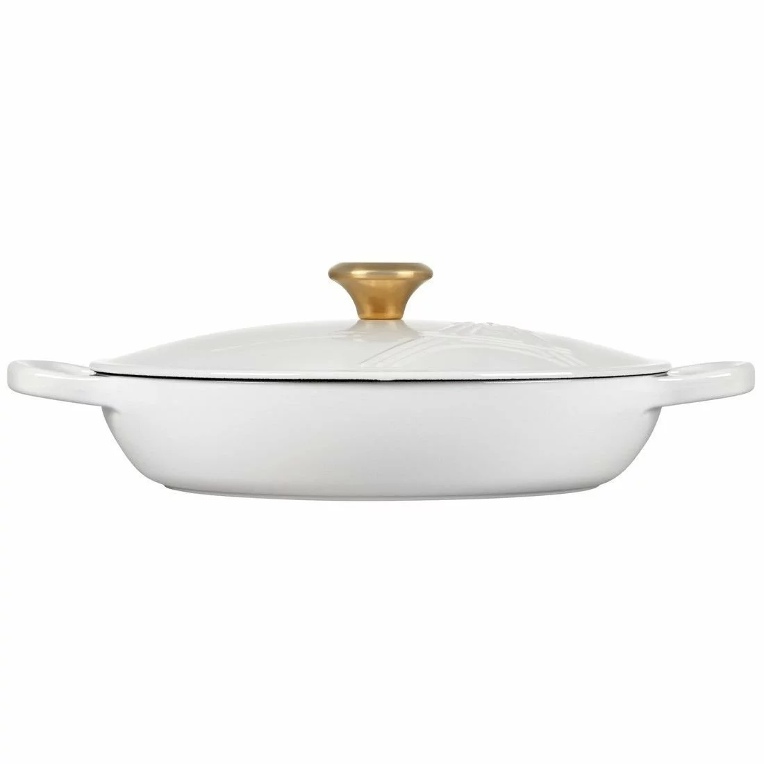 Le Creuset 3.5Qt Signature Braiser Eiffel Tower Collection | White 5 Le Creuset 3.5Qt Signature Braiser Eiffel Tower Collection | White - Image 3