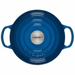 Le Creuset 2 Qt. Round Signature Cast Iron Dutch Oven With Stainless Steel Knob | Marseille Blue -Food Prep Tools Shop 1859ss c