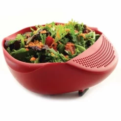 Norpro Serving Bowl With Strainer -Food Prep Tools Shop 2176 saladw