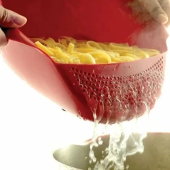 Norpro Serving Bowl With Strainer -Food Prep Tools Shop 2176 straining noodlesw