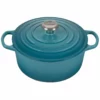 Le Creuset 4.5 Qt. Round Signature Dutch Oven With Stainless Steel Knob | Caribbean Blue -Food Prep Tools Shop 2417ss