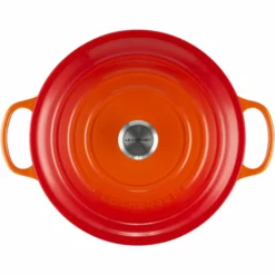 Le Creuset 9 Qt. Round Signature Dutch Oven With Stainless Steel Knob | Flame Orange -Food Prep Tools Shop 302ss c