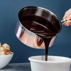 Hestan CopperBond Induction Cookware 1.5 Qt Covered Saucepan -Food Prep Tools Shop 31593 1.5qt covered saucepan rolled rims for neat pouring