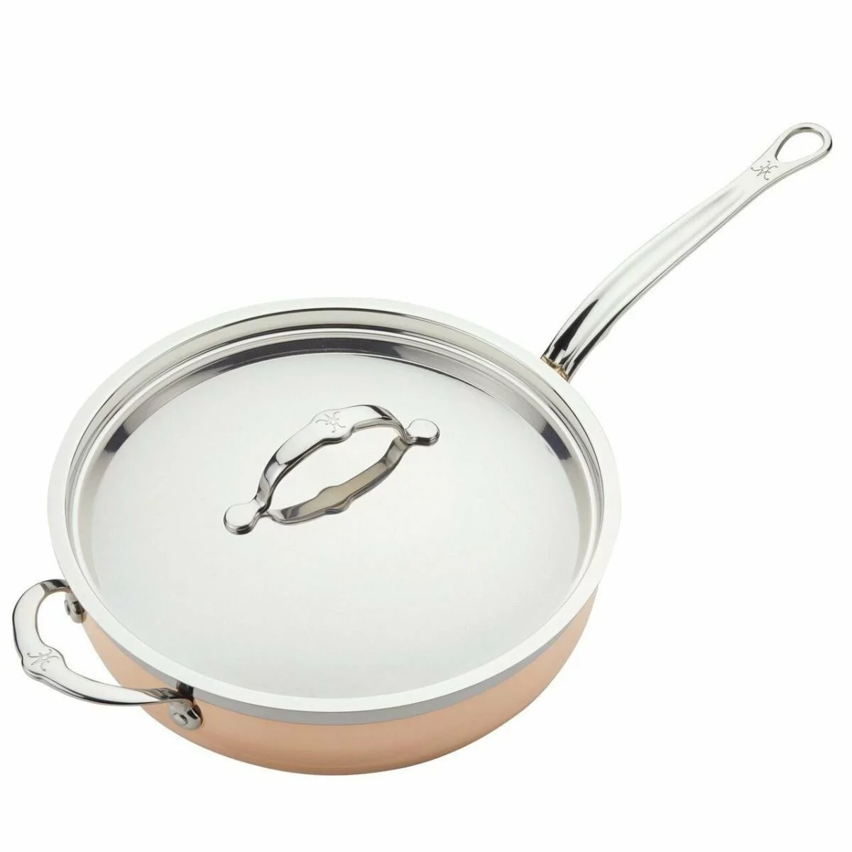 Hestan CopperBond Induction Cookware 5 Qt Covered Essential Pan With Helper Handle 5 Hestan CopperBond Induction Cookware 5 Qt Covered Essential Pan With Helper Handle - Image 3