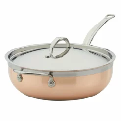 Hestan CopperBond Induction Cookware 5 Qt Covered Essential Pan With Helper Handle 11 Hestan CopperBond Induction Cookware 5 Qt Covered Essential Pan With Helper Handle -Food Prep Tools Shop 31601 hcb hestan copperbond 5 qt essential pan with helper handle