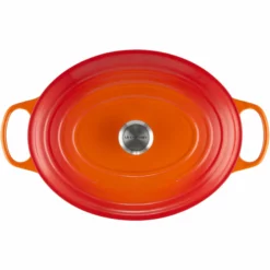 Le Creuset 9.5 Qt. Oval Signature Dutch Oven With Stainless Steel Knob | Flame Orange -Food Prep Tools Shop 352ss c