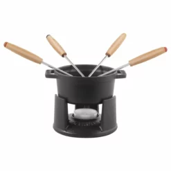 Staub 0.25 Qt. Mini Chocolate Fondue Set | Matte Black