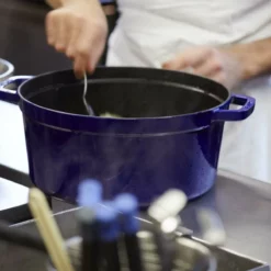 Staub 9 Qt. Round Cocotte/Dutch Oven | Dark Blue -Food Prep Tools Shop 40510 286 0