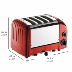 Dualit NewGen Classic 4-Slice Toaster | Candy Apple Red -Food Prep Tools Shop 4red3