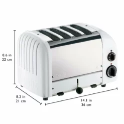 Dualit NewGen Classic 4-Slice Toaster | White -Food Prep Tools Shop 4white3