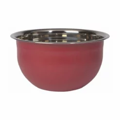 Danica Brands Now Designs By Danica Stainless Steel Mixing Bowls (Set Of 3) | Matte Carmine -Food Prep Tools Shop 5205001 nd set3 mixing bowls carmine sup2 1