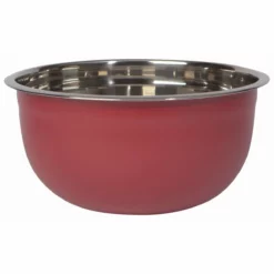 Danica Brands Now Designs By Danica Stainless Steel Mixing Bowls (Set Of 3) | Matte Carmine -Food Prep Tools Shop 5205001 nd set3 mixing bowls carmine sup3