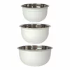 Danica Brands Now Designs By Danica Stainless Steel Mixing Bowls (Set Of 3) | Matte White -Food Prep Tools Shop 5205004 nd set3 mixing bowls white main