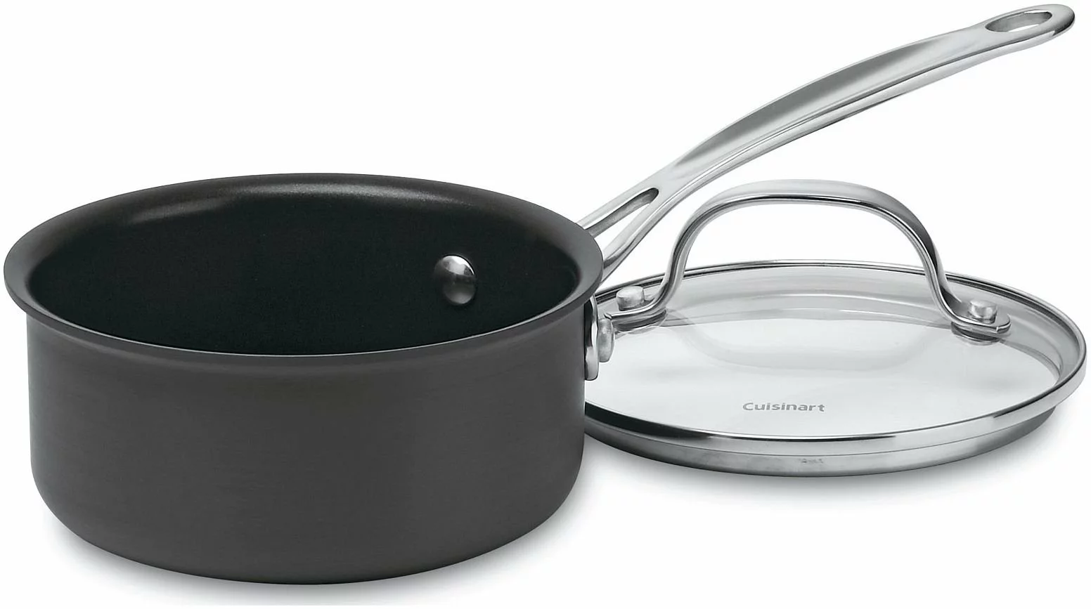 Cuisinart Chef's Classic Hard Anodized Nonstick 1-Quart Saucepan With Lid 3 Cuisinart Chef's Classic Hard Anodized Nonstick 1-Quart Saucepan With Lid