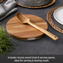 All-Clad HA1 Hard Anodized Nonstick 6 Qt. Dutch Oven With Acacia Wood Trivet & Spoon -Food Prep Tools Shop 61tp2kwhddl. ac sl1000