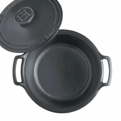 Emile Henry 6-Quart Sublime Stewpot | Graphite -Food Prep Tools Shop 734760 sublime dutch oven top open