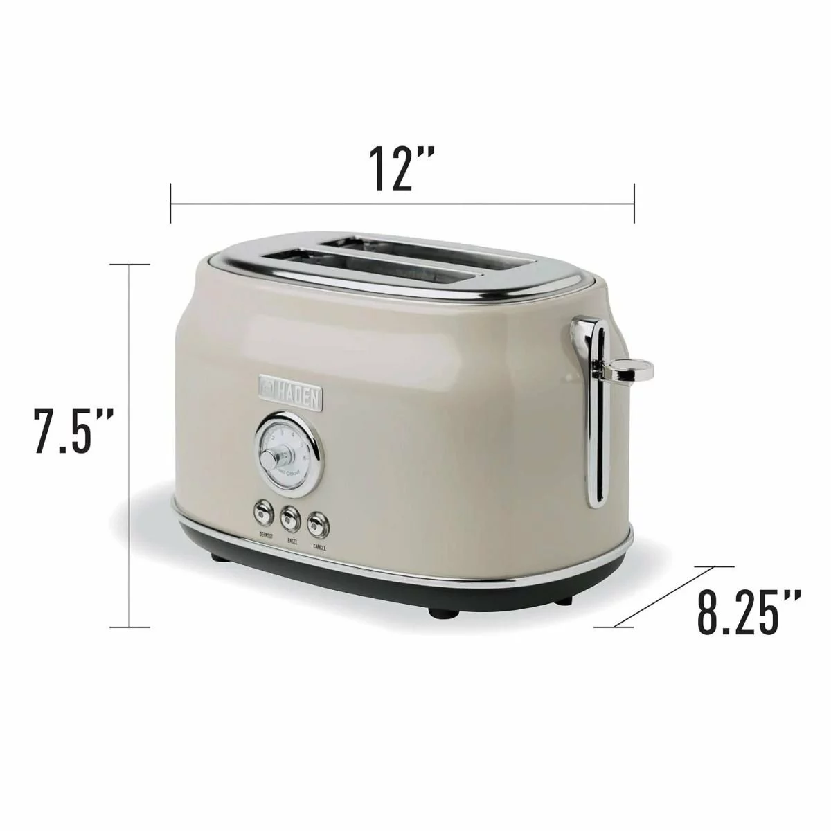Haden Dorset 2-Slice Stainless Steel Toaster | Putty Beige 8 Haden Dorset 2-Slice Stainless Steel Toaster | Putty Beige - Image 6