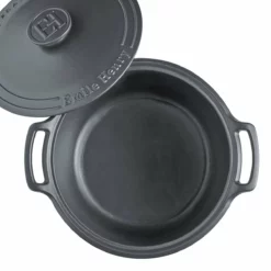 Emile Henry 7.5-Quart Sublime Stewpot | Graphite -Food Prep Tools Shop 774770 sublime dutch oven top open