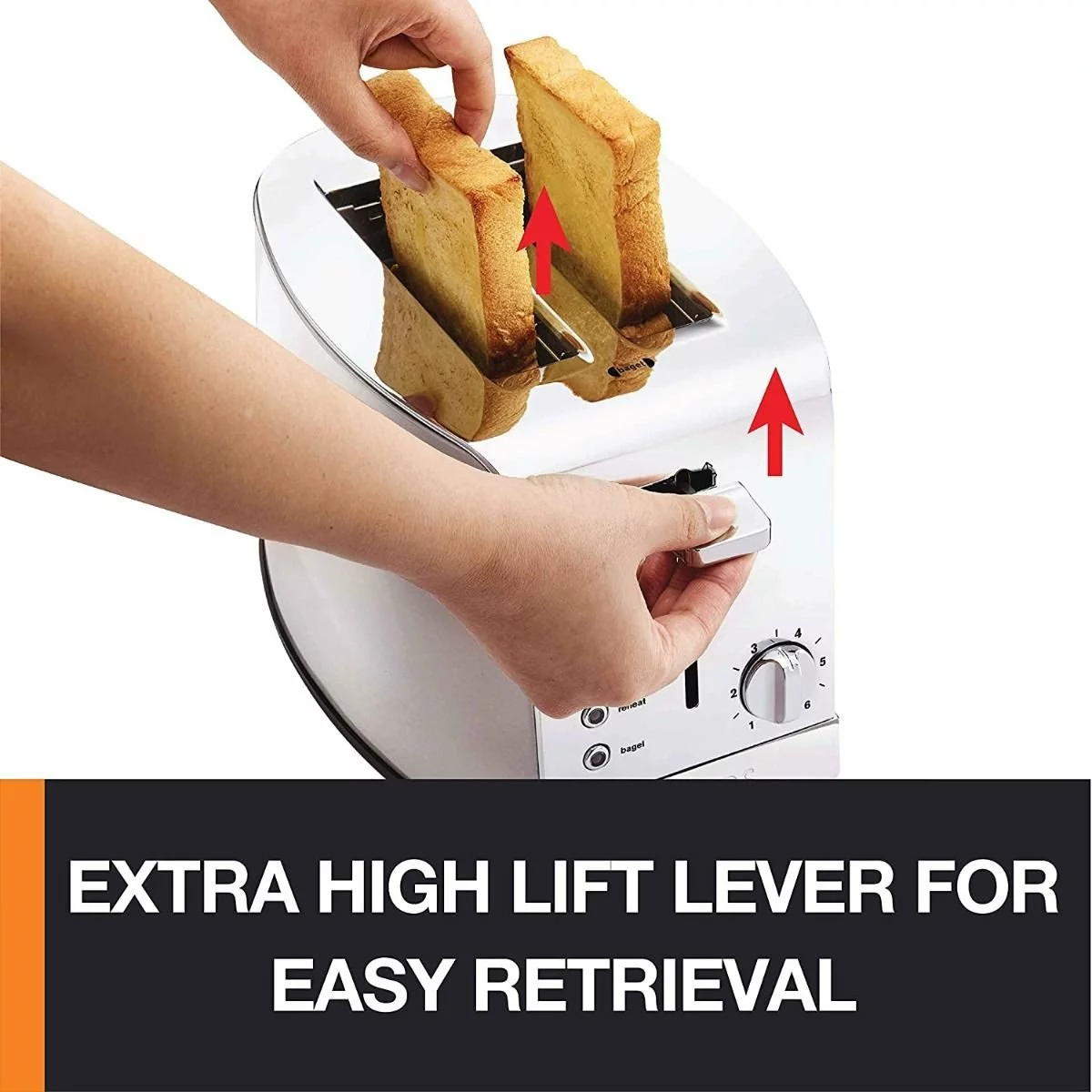 Krups 2-Slice Breakfast Toaster | Brushed Chrome & Stainless Steel 4 Krups 2-Slice Breakfast Toaster | Brushed Chrome & Stainless Steel - Image 2