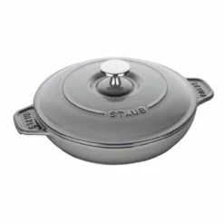 Staub 24 Oz Round Covered Braiser | Graphite Grey