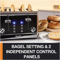 Krups 4-Slice Breakfast Toaster | Brushed Chrome & Stainless Steel -Food Prep Tools Shop 91ezf8hbb2l. ac sl1500
