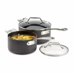 All-Clad Essentials Nonstick Hard Anodized Sauce Pan Set | 2-Piece