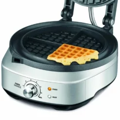 Breville The No Mess Waffle Round Waffle Maker | Brushed Stainless Steel -Food Prep Tools Shop bwm520xl breville no mess 2 slice waffle maker