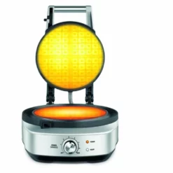 Breville The No Mess Waffle Round Waffle Maker | Brushed Stainless Steel -Food Prep Tools Shop bwm520xl no mess 2 slice waffle maker breville