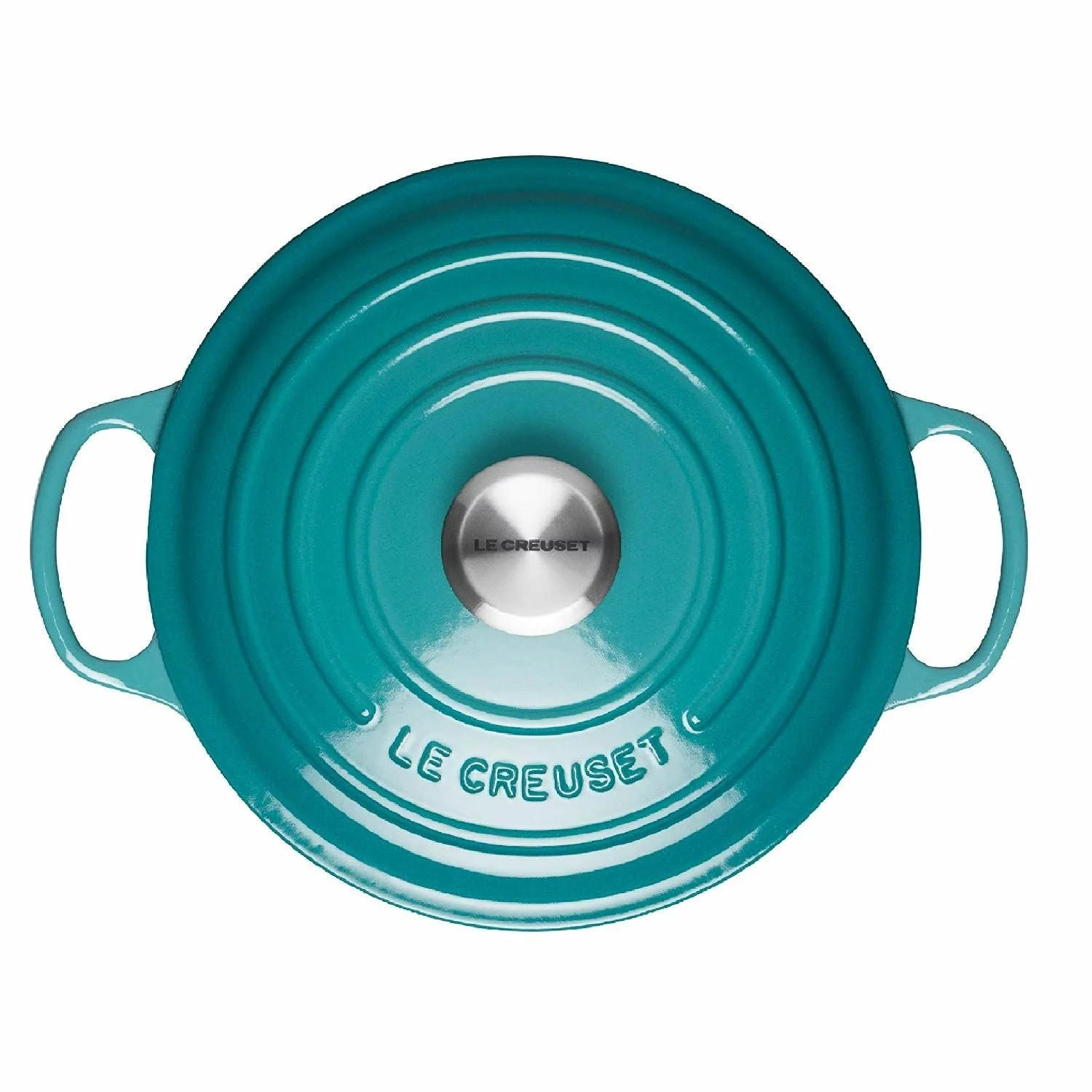 Le Creuset 2.25 Qt. Signature Enameled Cast Iron Braiser With Stainless Steel Knob | Caribbean Blue 5 Le Creuset 2.25 Qt. Signature Enameled Cast Iron Braiser With Stainless Steel Knob | Caribbean Blue - Image 3