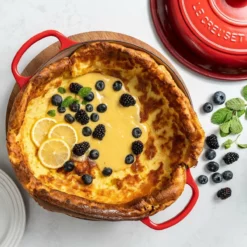 Le Creuset 3.5 Qt. Signature Enameled Cast Iron Braiser With Stainless Steel Knob | Cerise/Cherry Red -Food Prep Tools Shop cer1