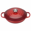 Le Creuset 2.25 Qt. Signature Enameled Cast Iron Braiser With Stainless Steel Knob | Cerise/Cherry Red