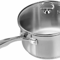 Chantal 21 Steel Induction Saucepan W/ Glass Lid - 3.5 Quart