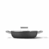 SMEG 4 Qt. Nonstick Deep Pan With Lid | Black -Food Prep Tools Shop ckfd2811blm