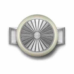 SMEG 4 Qt. Nonstick Deep Pan With Lid | Cream -Food Prep Tools Shop ckfd2811crm 6